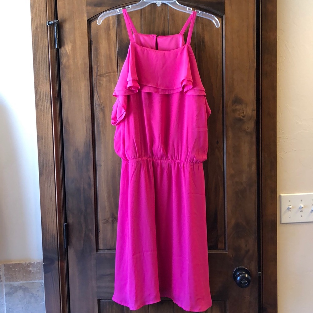 Fuchsia Ruffle Dress - Picture 2 of 5